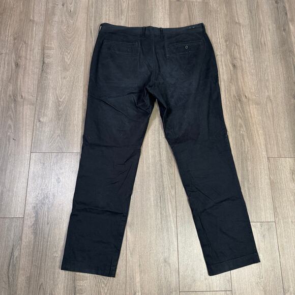 J.Crew 770 Straight Fit Stretch Chino Pants 36x32 Black Flat Front Twill Zip Fly - Picture 7 of 10